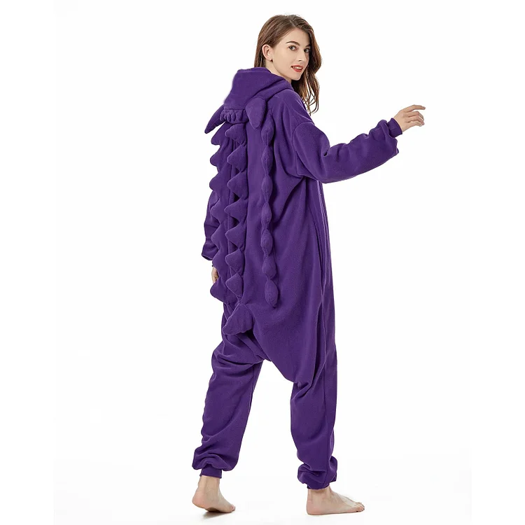 BETIFUHOM Adult Onesie Pajamas Purple Cartoon Cosplay Costume Christmas & Halloween Party for Women and Men