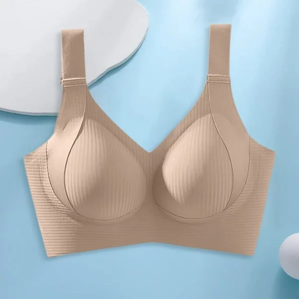 Women's Ribbed Push Up Adjustable Wireless Bra