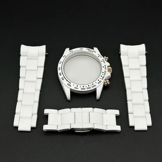 Rolex® Daytona Pearl White Ceramic Case & Strap 40mm (Matted Finish)