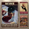 3PCS Wine Lover I Wonder If Bourbon Thinks - Vintage Metal Signs Set - 20*30cm/30*40cm
