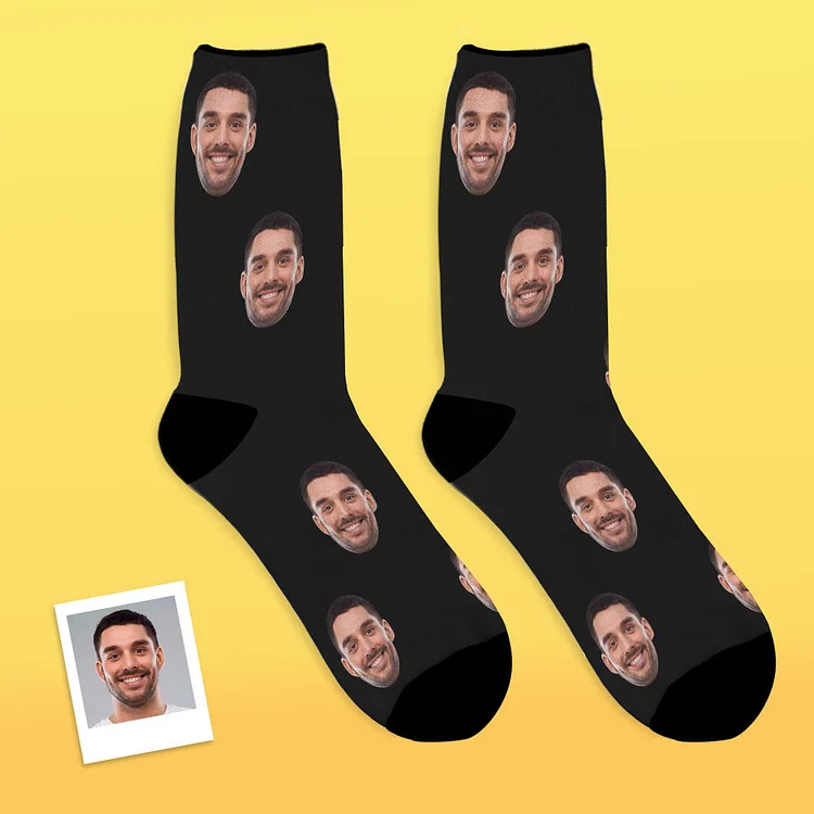 Custom Breathable Face Socks Solid Color