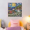 Colored Houses-14CT Stamped Cross Stitch 40*40cm/15.75*15.75in tapestrymarket