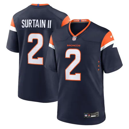 Youth Denver Broncos #2 Patrick Surtain II Navy Mile High Collection Alternate Game Jersey