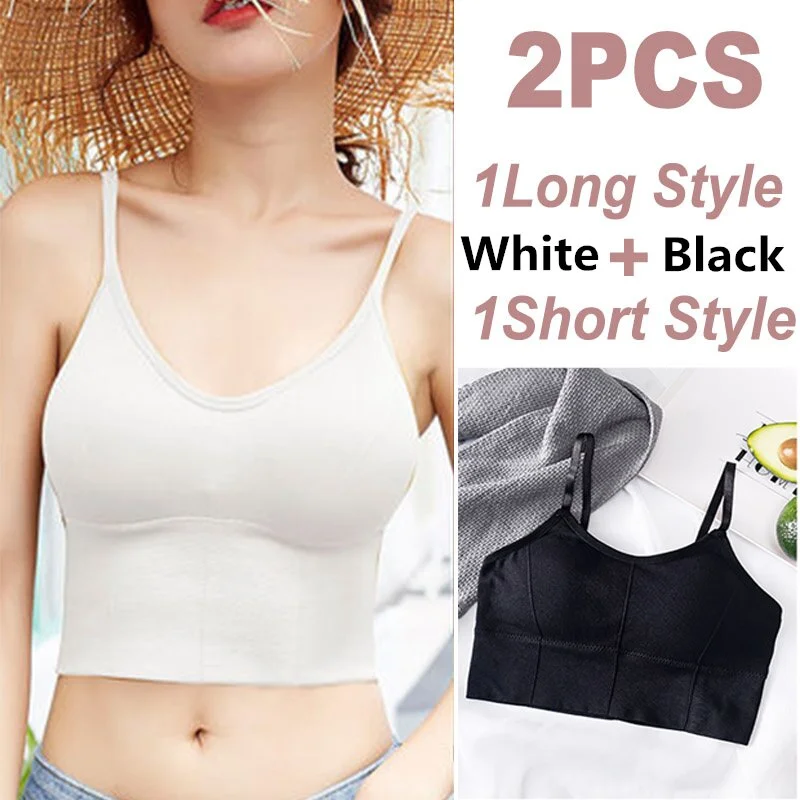 Long Style Women Tank Crop Top Sexy Underwear Female Crop Tops Lingerie Intimates With Padded Camisole Femme Push Up Bralette