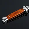 Folding blade knife High hardness blade  wood handle camping knife outdoor stainless steel knives free shipping