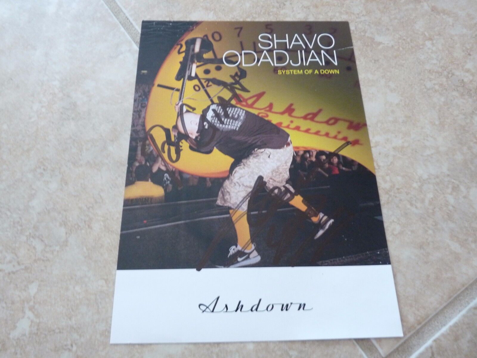 Shavo Odadjian System Down Signed Autographed 6 x 8.5 Photo Poster painting PSA Guaranteed NAMM