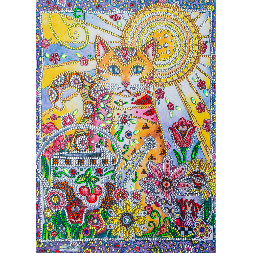 

30*40CM - Special Shaped Diamond Painting - Cat, 501 Original