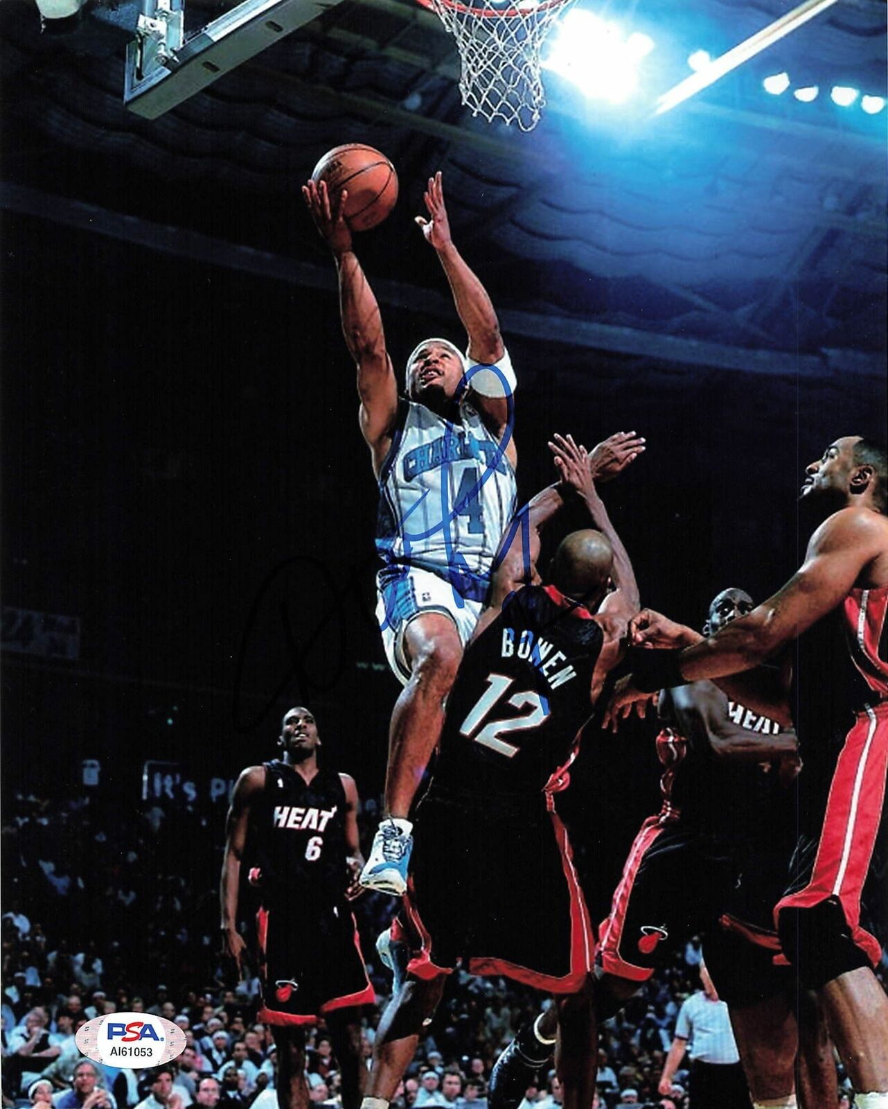 David Wesley signed 8x10 Photo Poster painting PSA/DNA Charlotte Hornets Autographed