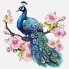 Blossom Peacock DIY Full 14CT 2 Strands Stamped Cross Stitch Kit 30x30cm
