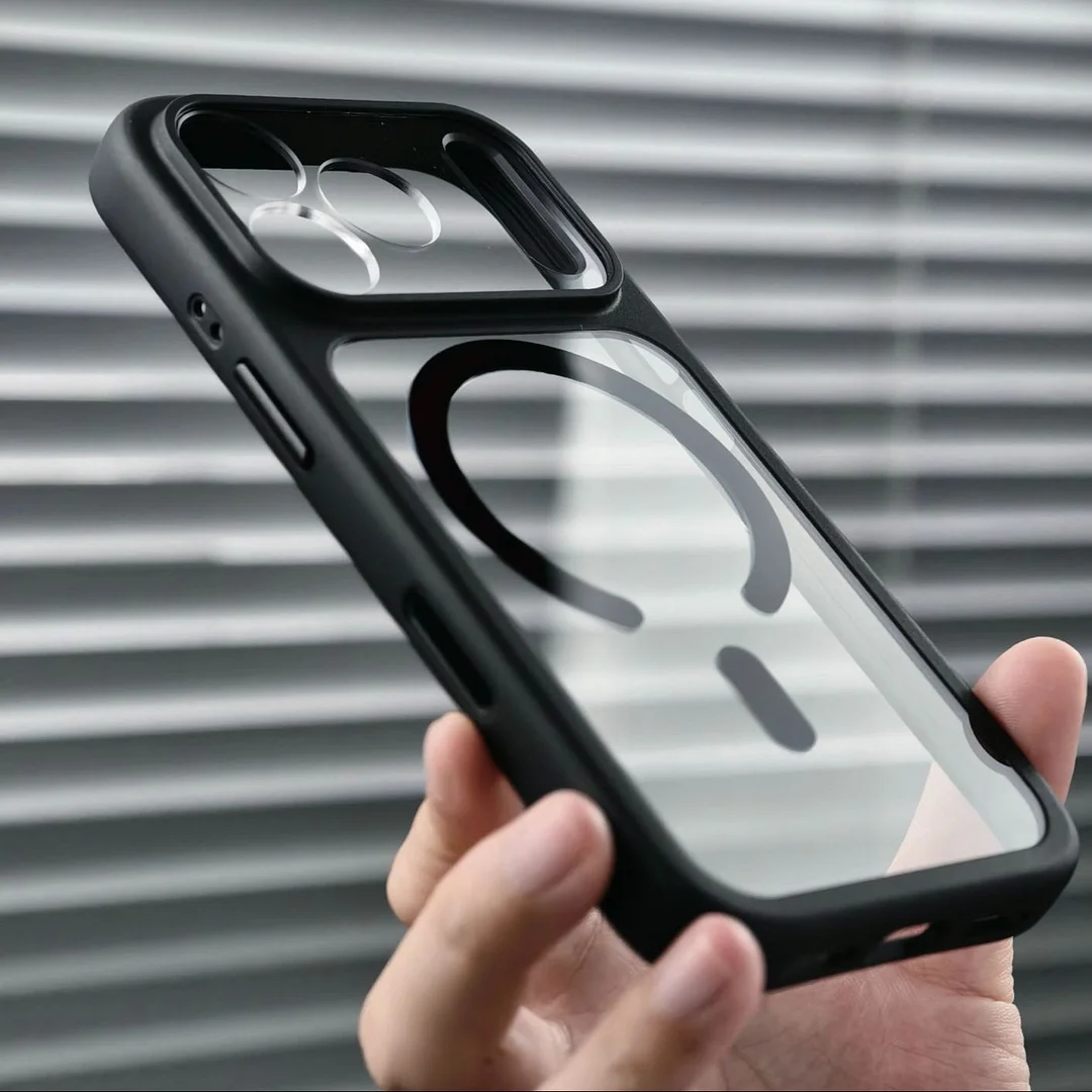 Suitable for iPhone 17 mobile phone case lens full package transparent magnetic Apple 17ProMax anti-fall protective cover cross-border