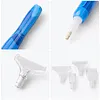 Resin Diamond Painting Point Drill Pen with 4 Various Tips Painting Arts 5D Point Drill Pen Diamonds Art Points Drills Pens for Nail Arts Rhinestone Decorations Cross-Stitch (Dark Blue)