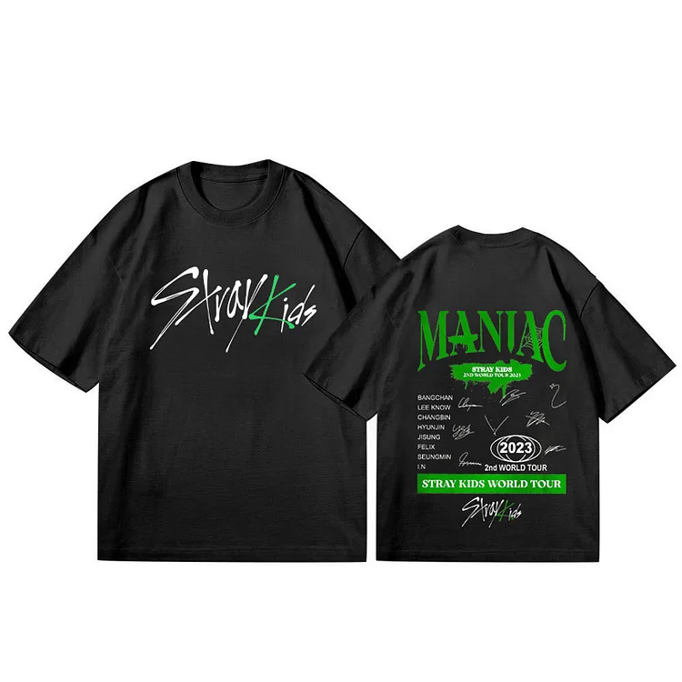 Stray Kids 2023 2nd World Tour MANIAC Signature T-shirt