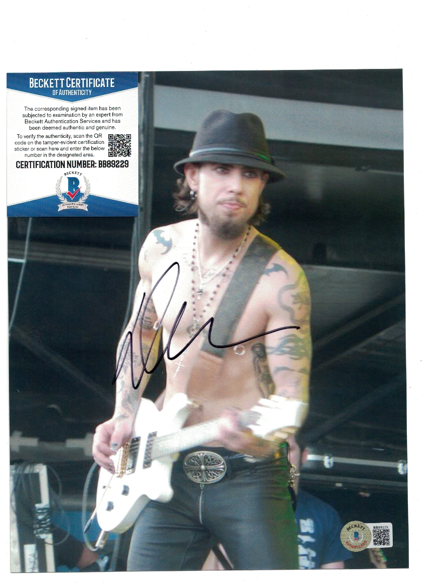 Dave Navarro Red Hot Chilli Peppers Signed 8x10 Photo Poster painting Beckett Certified FX5