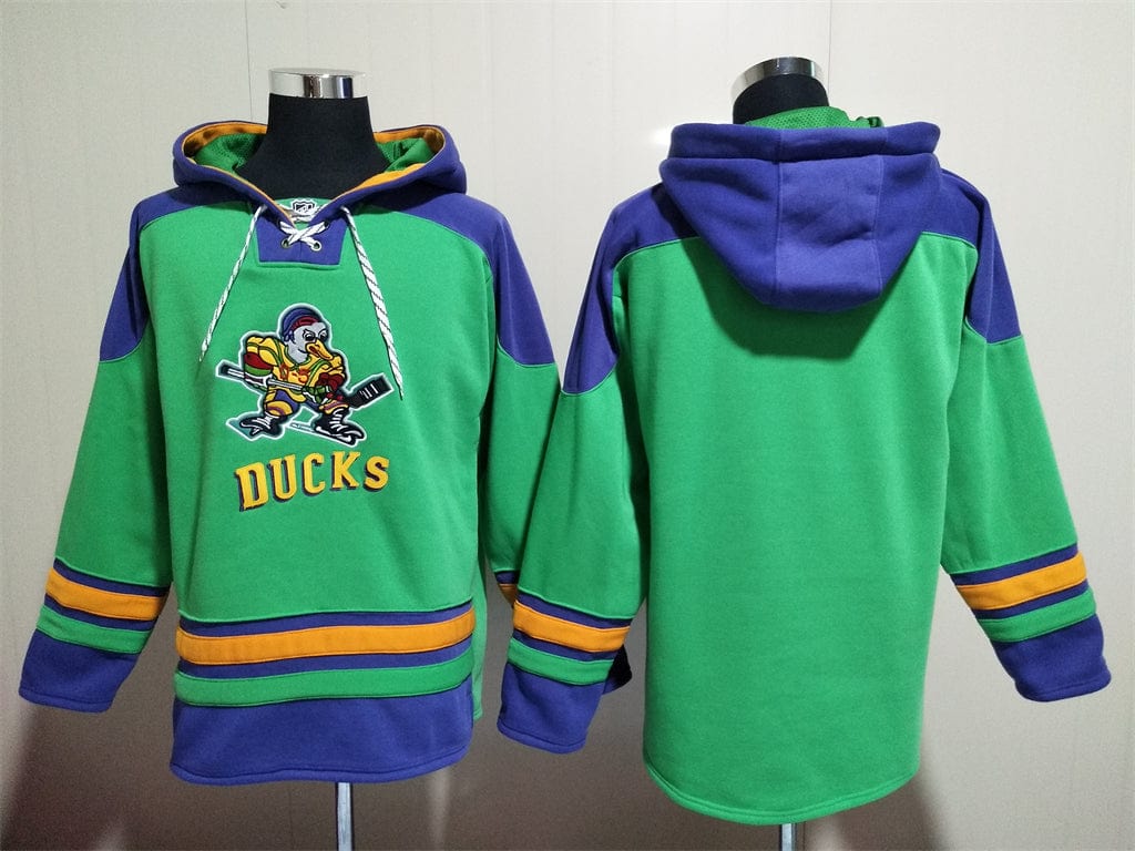 Anaheim Ducks hoodie blank version(green） mysite