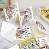 6Pcs West Highland Diamond Painting Greeting Card with Envelope for Mothers Day