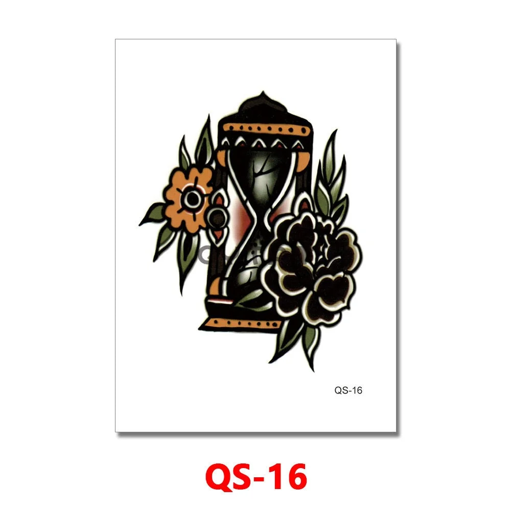 Waterproof Temporary Tattoo Femme Sticker Folower Rose Letter Fake Tatto Hand Back Tatoo Stickers Women Men Body Art Ogreish