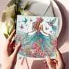 (US Local)6Pcs Fairy Girl DIY Diamond Painting Greeting Card for Holiday Party Favors