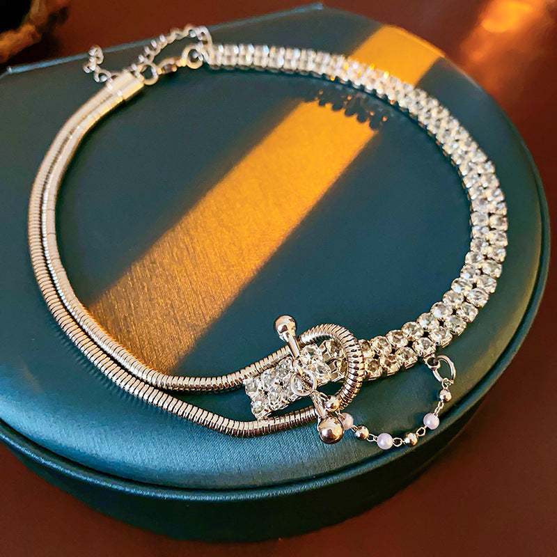 Expressive Quadrilateral Geometric Zircon Electroplating Necklaces