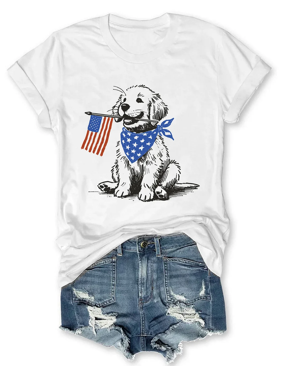 Golden Retriever 4th Of July T-shirt