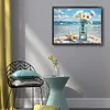 Beach Daisy Vase-11CT Stamped Cross Stitch 50*40cm/19.69*15.75in tapestrymarket