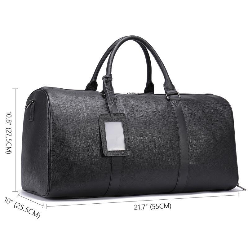 Leather Large Capacity Solid Color Duffel Bags Travelling Bag