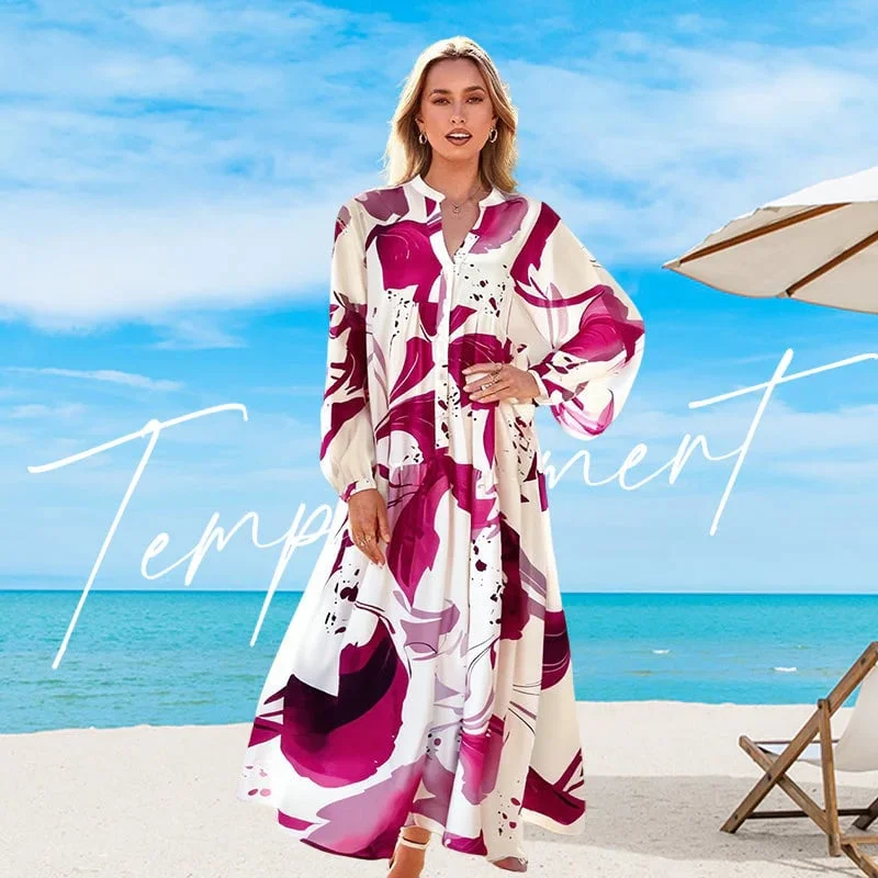 💃Women’s Floral V-Neck Maxi Dress