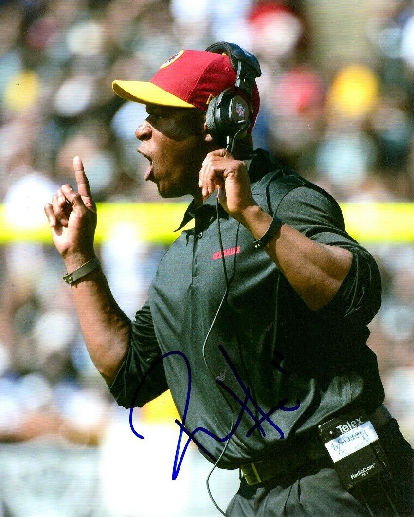 Signed 8x10 RAHEEM MORRIS Washington Redskins Photo Poster painting - w/ COA