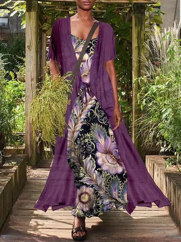 Casual Printing Two-piece Dress