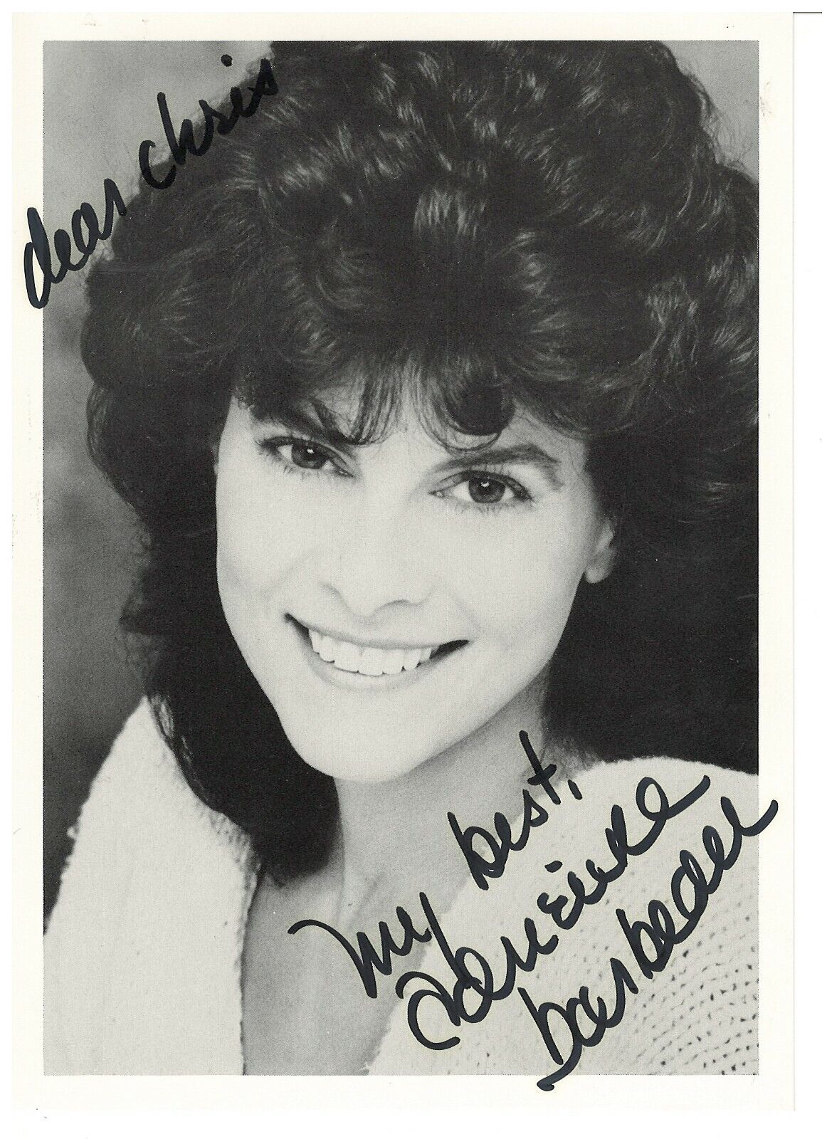 ADRIENNE BARBEAU SWAMP THING ACTRESS RARE SIGNED Photo Poster painting