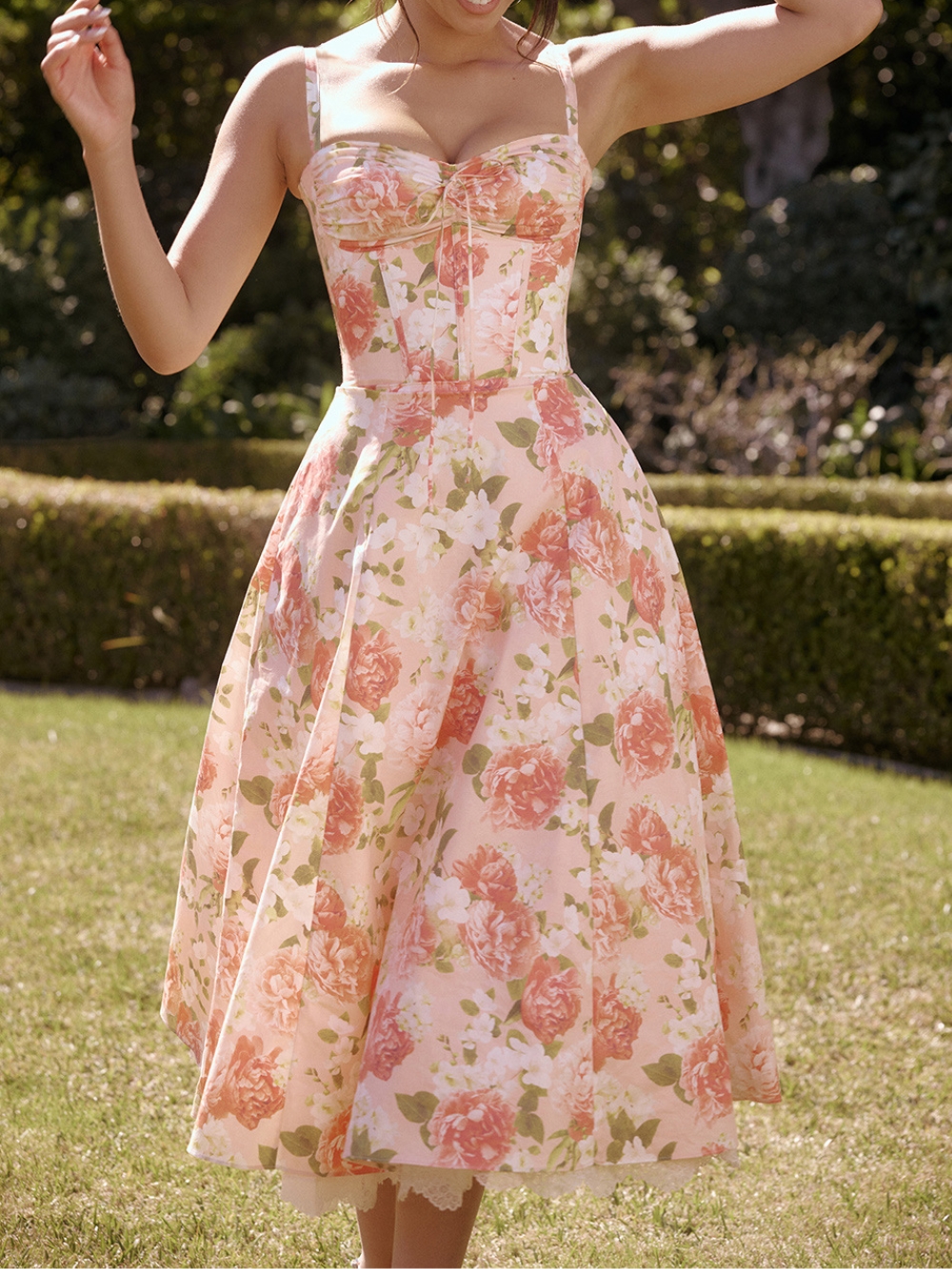 French Suspender Floral Gentle Waist Dress | Oxredo Shop Ramadan Sale