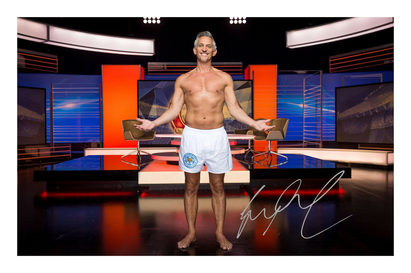 Gary Lineker Signed Autograph Photo Poster painting Print England Football Match of the Day