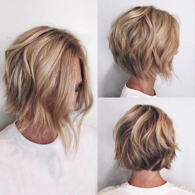 Shaggy Wavy Bob | Balayage