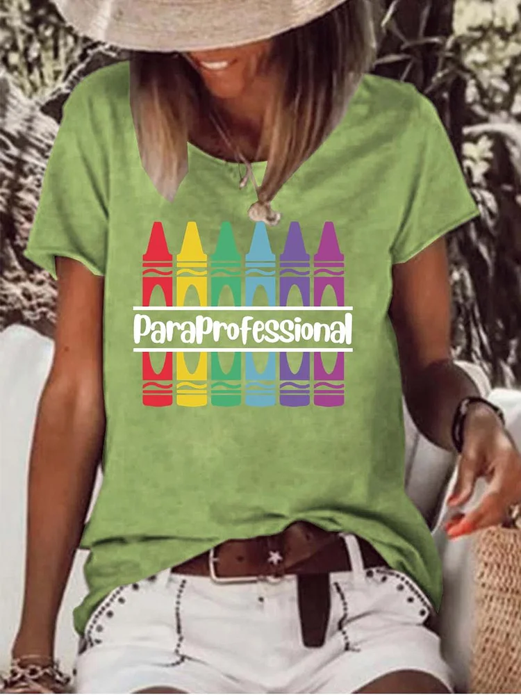 Paraprofessional Back To Schoo Raw Hem Tee