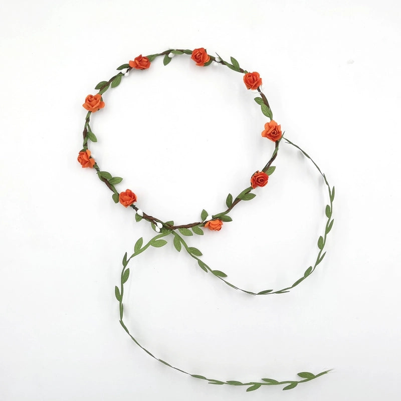 Women’s Vacation Bridal Classic Style Leaf Cloth Tassel Flowers Hair Band