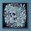 Partial Drill 5D Diamond Painting Kit Skull Abstract 30x30cm(Lily Skull)
