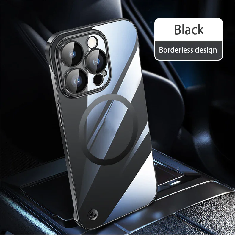 Suitable For iPhone 13/14 Borderless PC Magnetic Phone Case