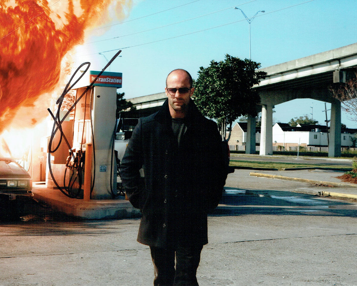 Jason STATHAM SIGNED Autograph 10x8 Photo Poster painting AFTAL COA The MECHANIC Actor