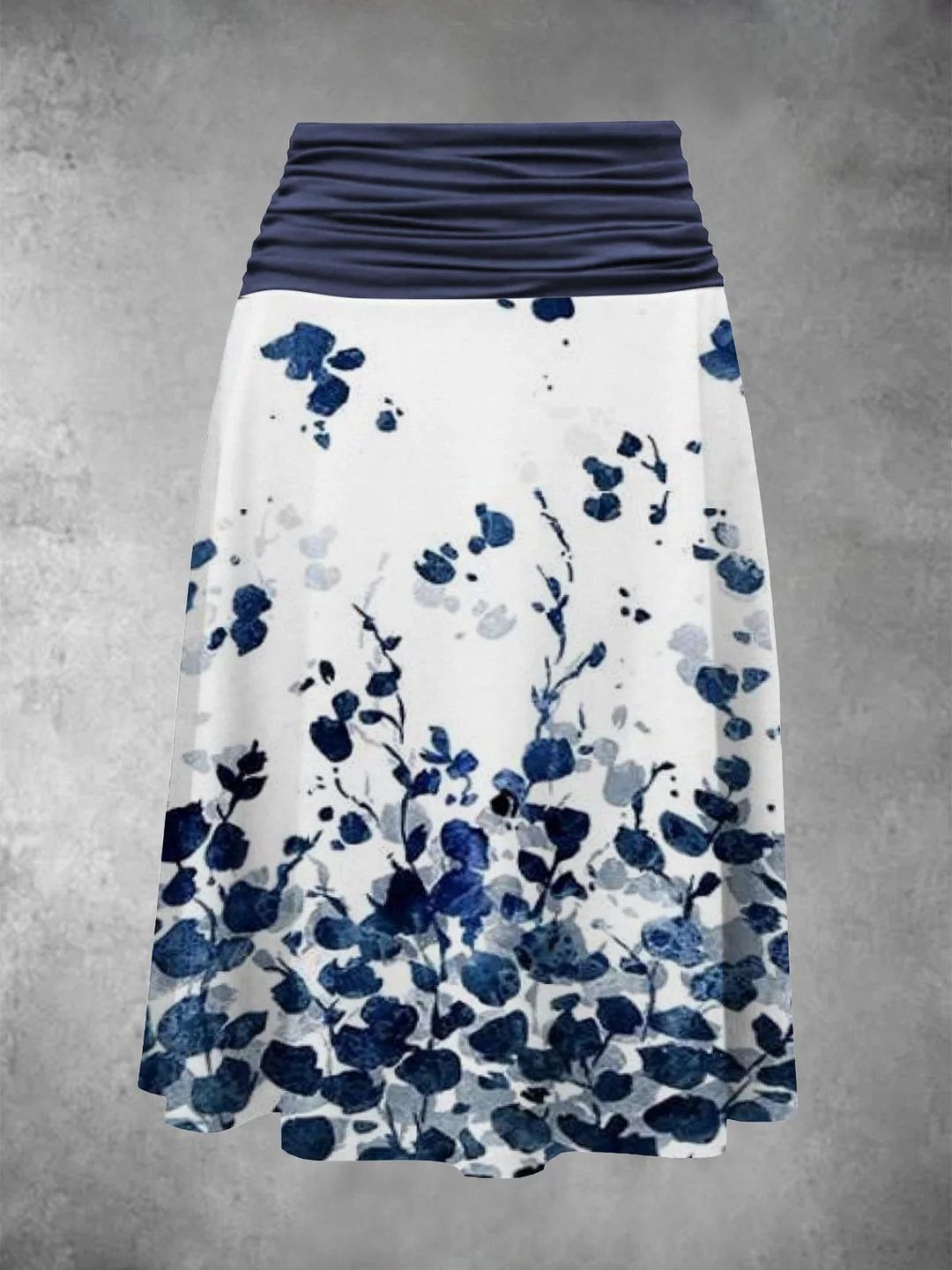 Summer Lleisure Contrast Color Stitching Small Floral A Type Floral Color-Block Skirt | IFYHOME