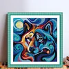 Wolf - 14CT Stamped Cross Stitch 31*31cm/12.2*12.2in(Brand)