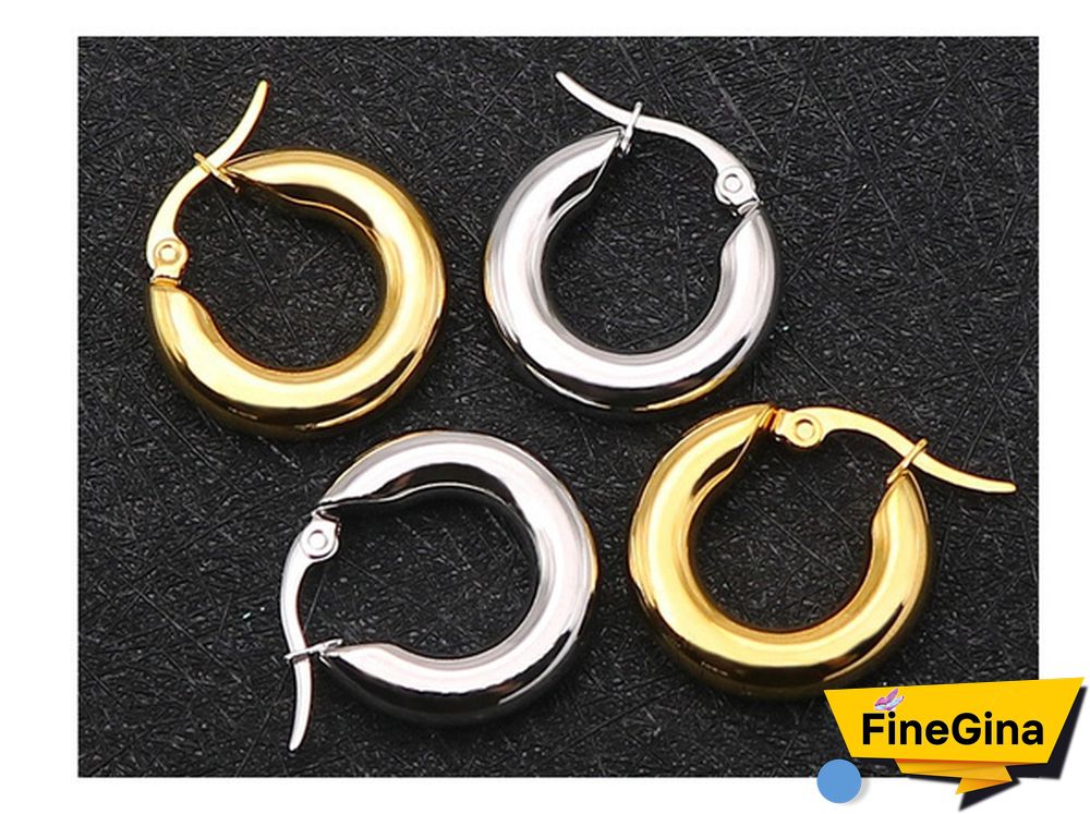 18K Solid Yellow Gold White Gold Drop Dangle Earrings For Women Jewelry