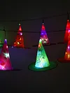 Halloween LED Luminous Witch Hat Kids Costume Hanging Glowing Cap Decor