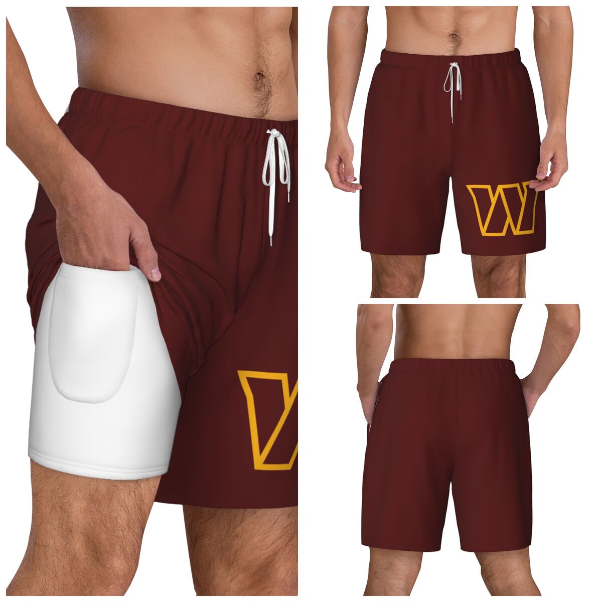 Washington Commanders Swim Trunks Men