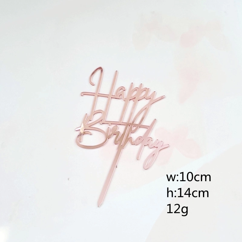 10 Pieces Letter Arylic Birthday Cake Decorating Supplies
