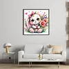 Rabbit and Flowers Full Stamped Cross Stitch Kit 18CT 2-Strand 25x25cm