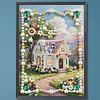 Country Cottage-Pearls Painting Kit for Creativity DIY Pearl Dot Crafts for Gift Home Wall Decor 30*40CM