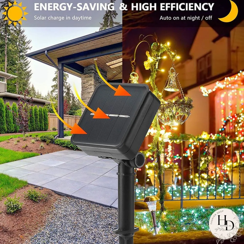 2Pack 10M/20M/30M Solar String Lights 8 Modes Solar Powered Copper Wire Fairy Lights IP65 Waterproof Indoor Outdoor Lighting for Home, Garden, Party, Path, Lawn, Wedding, Christmas, DIY Decoration