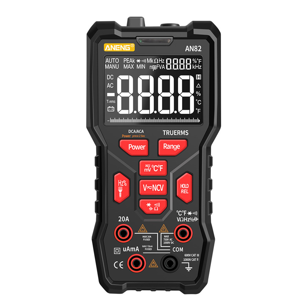 

ANENG AN82 9999 Counts Auto Ranging - Digital Multimeter, Black, 501 Original