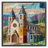 Patchwork Colorful House-11CT Stamped Cross Stitch 45*45cm/17.72*17.72in
