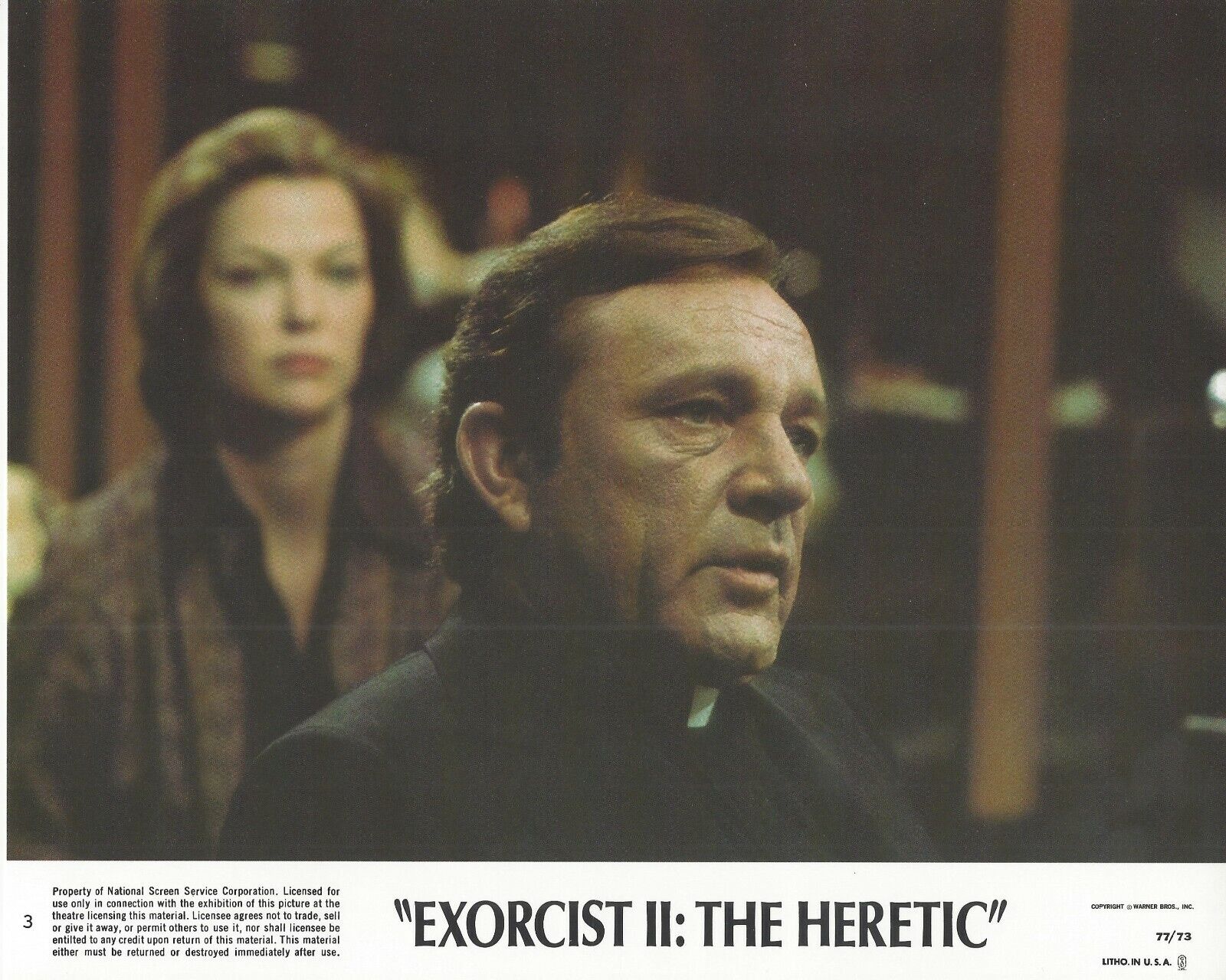 Exorcist II: The Heretic Original 8x10 Lobby Card Poster Photo Poster painting 1977 #3 Blair