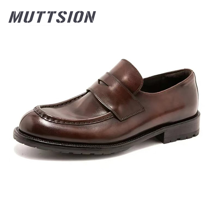 MUTTSION Handmade Retro Goodyear Craft Horsehide Business Loafers MUTTSION.COM MUTTSION